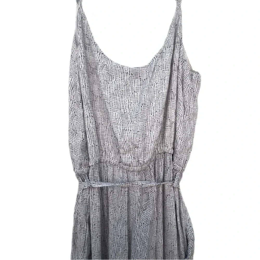 Dress Forum Black White Adjustable Straps Polkadot Jumpsuit Pockets Small - Picture 8 of 13
